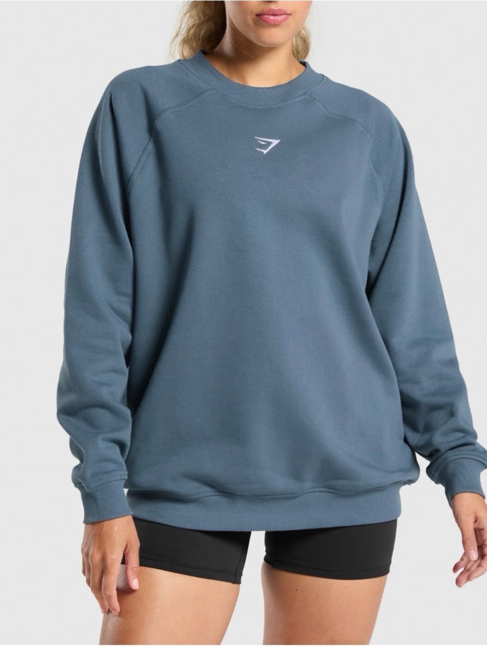 Gymshark Training Oversized Fleece Sweatshirt - Cargo Blue